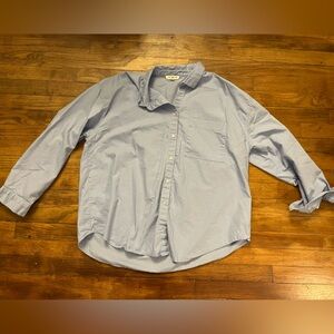 Blue button down